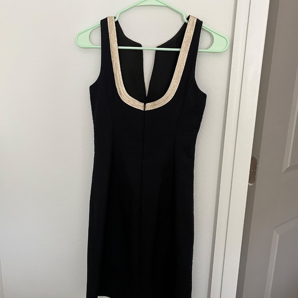 Lilly Pulitzer Black + Gold Janice Dress Shift Dress - Picture 3 of 4